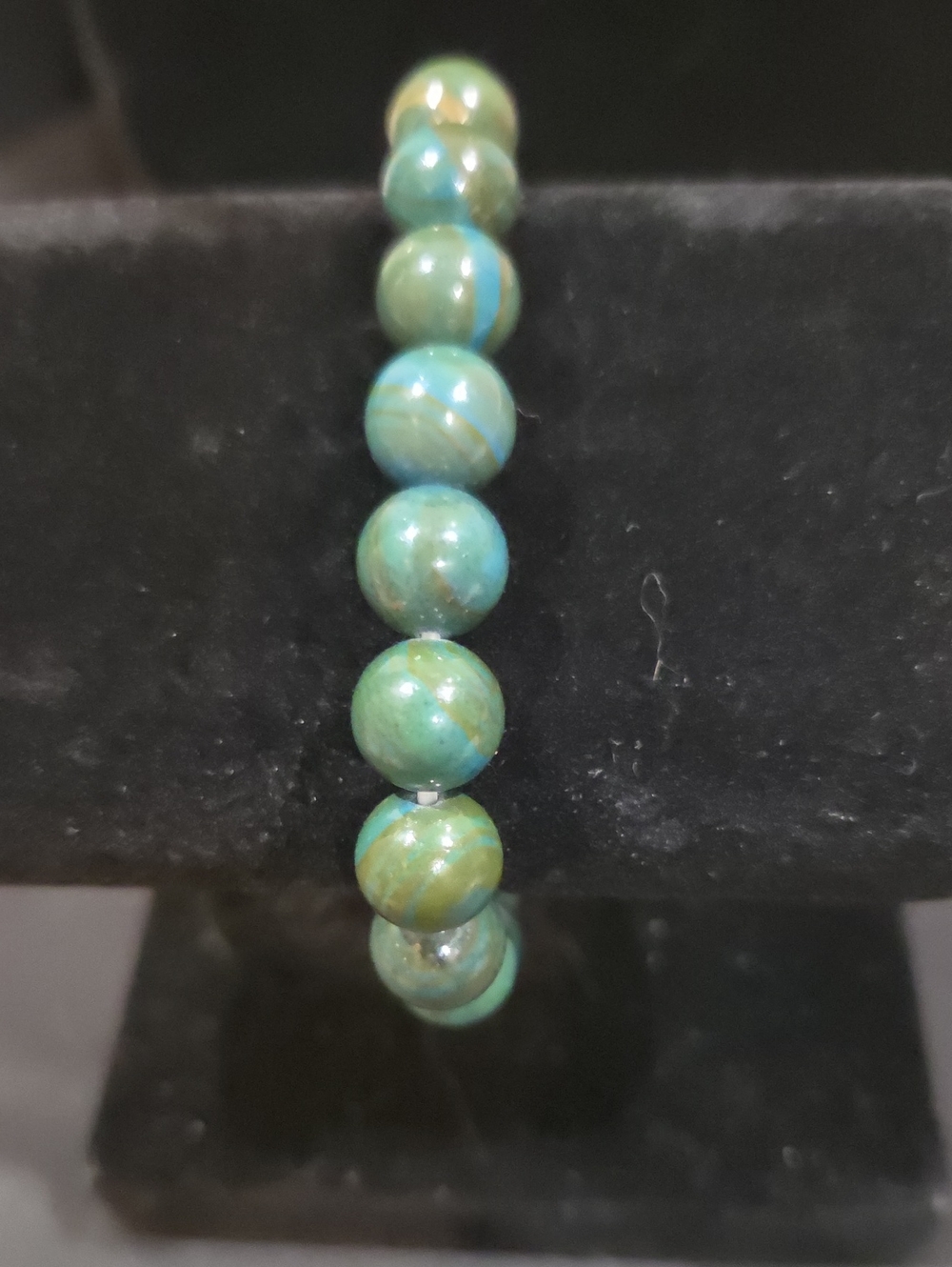 BLUE AGATE STRETCH BRACELET